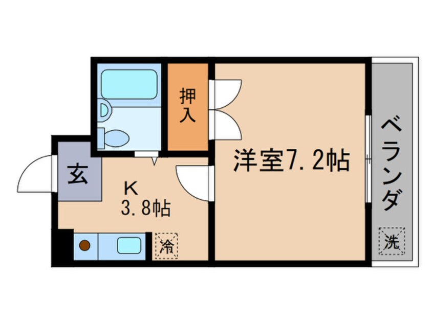 間取図 グランドコーポＴＡＫＡⅠ