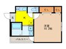フジパレス中宮 1Kの間取り