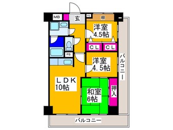 間取図 ファ－ロ新北島