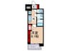 ﾌﾟﾚｻﾝｽ東小橋ｴﾚﾃﾞｨｰﾀ(204) 1Kの間取り