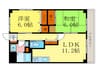 グランビア和 2LDKの間取り