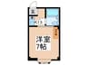 ロイヤル柏原 1Kの間取り