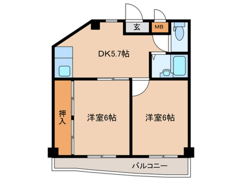 間取図 セオ・コ－ト潤和