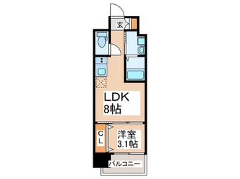 間取図 ｾｵﾘｰ大阪ﾊｰﾊﾞｰDOOR(705)