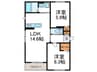 仮)Claris西院B棟 2LDKの間取り