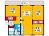 ヴィラナリー狭山8号棟 3LDKの間取り