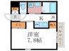 ａｔｔｒｉｃｅ一乗寺 1Kの間取り