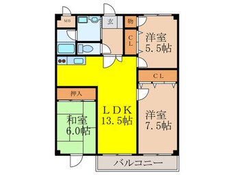 間取図 グリーンハイム上山手