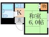 ハイツイシカワ 1Kの間取り