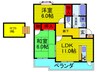 ミューズハウス中尾 2LDKの間取り