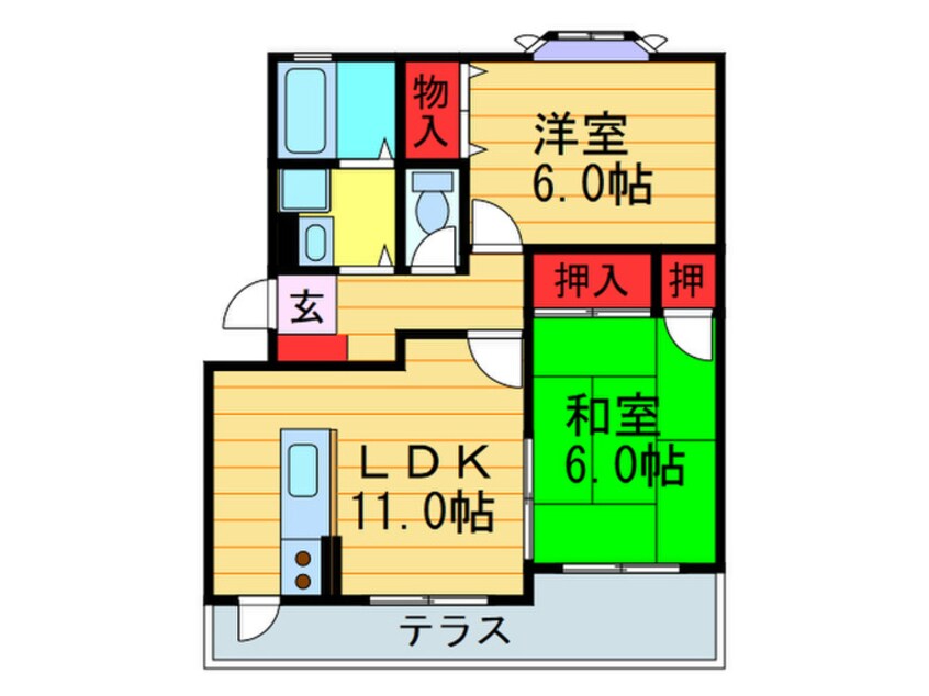 間取図 ミューズハウス中尾