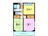 サンモール 2DKの間取り
