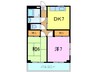 サンモール 2DKの間取り