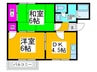 モアクレスト川上 2DKの間取り