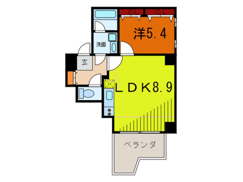 間取図 アミ－グランコ－ト三宮