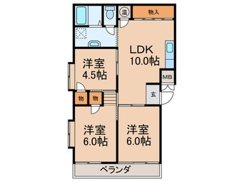 間取図 石津パノラマハイツＡ棟（203）