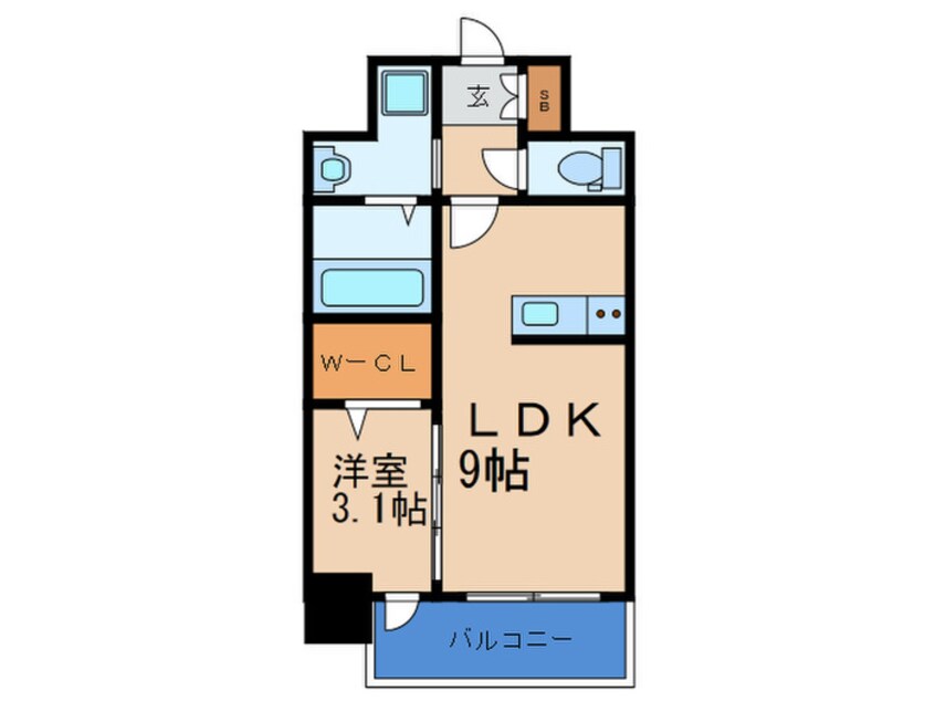 間取図 ﾌﾟﾚｻﾝｽ塚本ﾐｯﾄﾞﾏｰｸ(310)