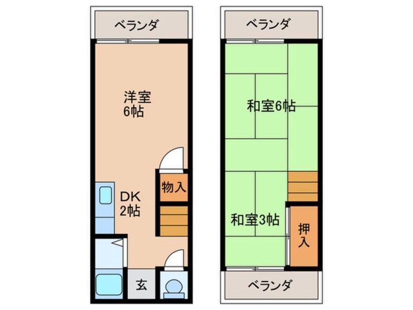 間取図 大東市北条6丁目テラス