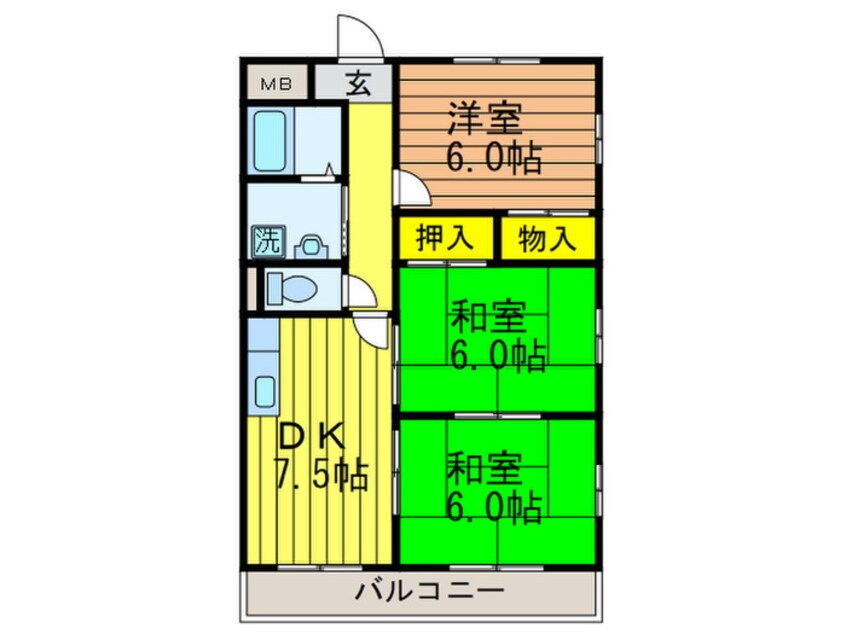 間取図 グレースコート男山