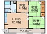 石津パノラマハイツＡ棟（302） 3LDKの間取り