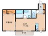 ラリュール 1LDKの間取り