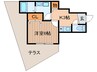 リ－フジャルダン富田 1Kの間取り