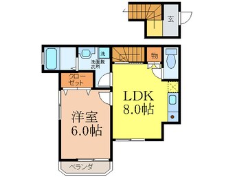 間取図 リ－フジャルダン富田