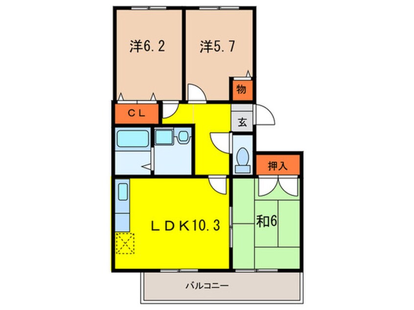 間取図 ライフコ－ト仁川