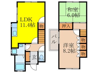 間取図 川西市萩原3-5-7貸家