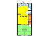シティハイツ箕面 1LDKの間取り