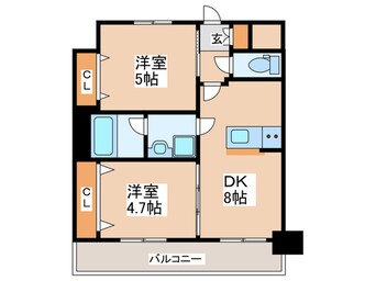 間取図 ｴｽﾃﾑﾌﾟﾗｻﾞ難波WESTⅡﾌﾟﾚﾃﾞｨｱ1304