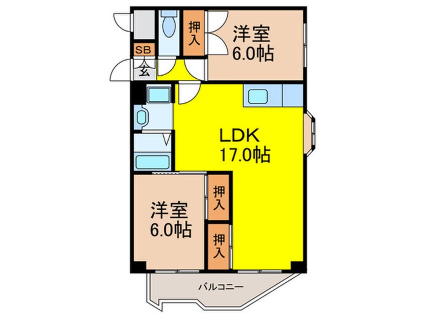 間取図 豊友マンション東豊中