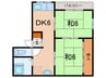 第二伊藤マンション 2DKの間取り