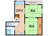 第二伊藤マンション 2DKの間取り