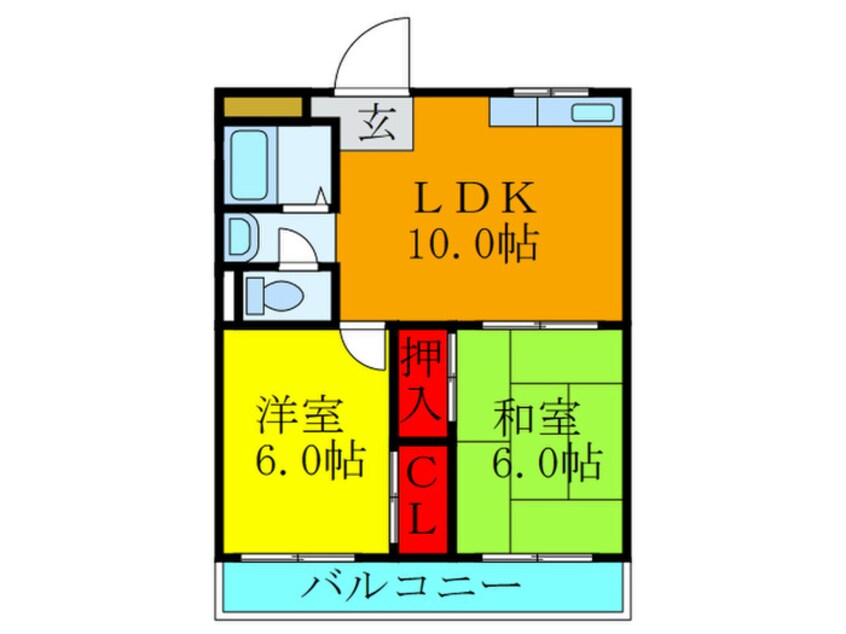 間取図 ハ－モニ－ヒルズ桜丘