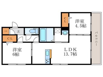 間取図 仮）向日市上植野町桑原ハイツ