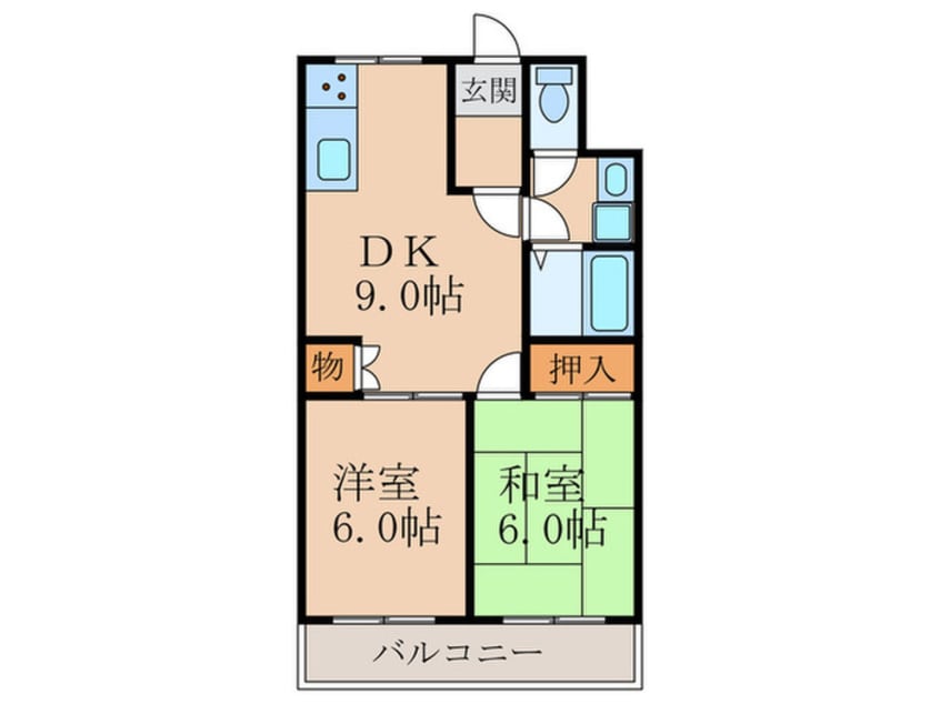 間取図 ヌフ奥田