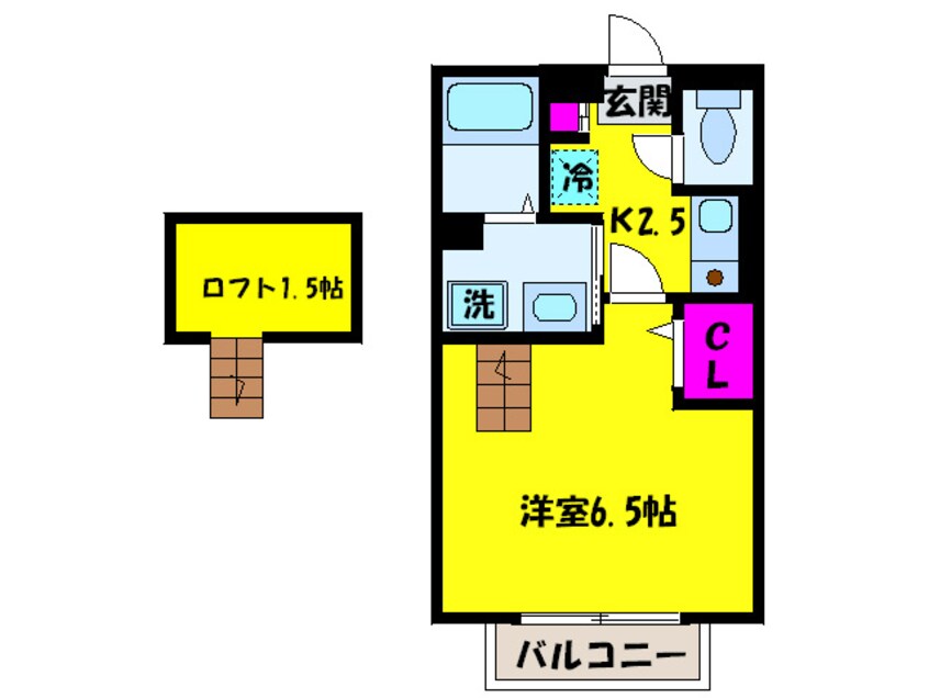 間取図 フロ－ラ岡本Ａ