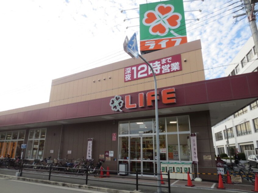 ライフ　西田辺店(スーパー)まで400m グリーンコーポ山坂