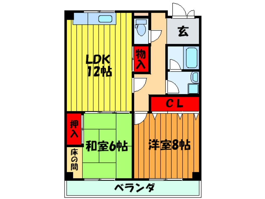 間取図 北川ﾊｲﾂ