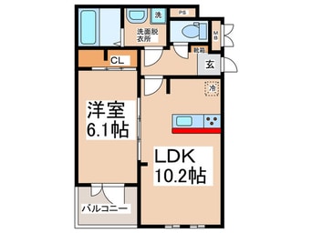 間取図 リバージュ梅北