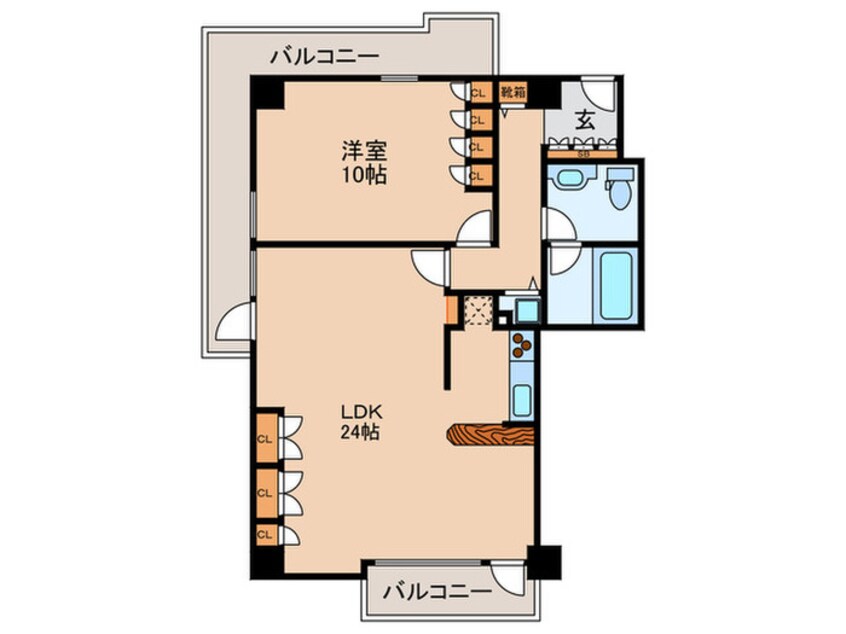 間取図 ザ・グランドビュ－オオサカ