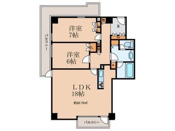 間取図 ザ・グランドビュ－オオサカ