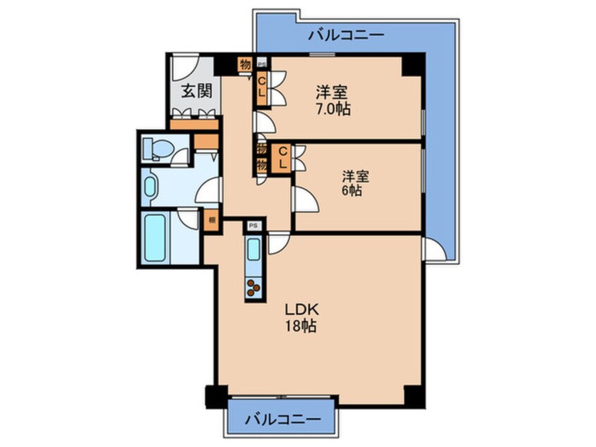 間取図 ザ・グランドビュ－オオサカ