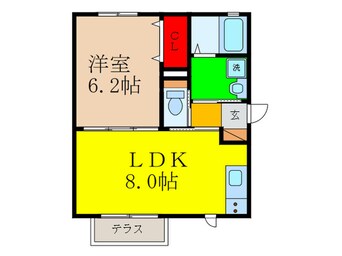 間取図 エルメゾンJR総持寺Ⅱ