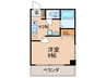 アリバ天王寺 1Kの間取り