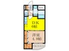 SEST新大阪 1DKの間取り