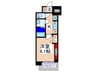 ﾌﾟﾚｻﾝｽ東小橋ｴﾚﾃﾞｨｰﾀ(401) 1Kの間取り