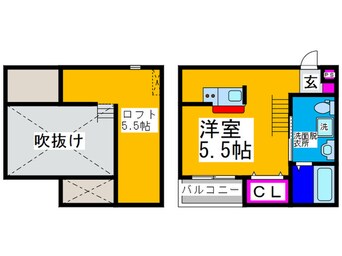 間取図 Ｍ＠萩原天神