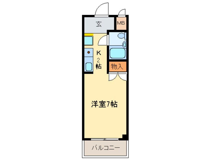 間取図 ドミールタチバナ土生Ⅱ